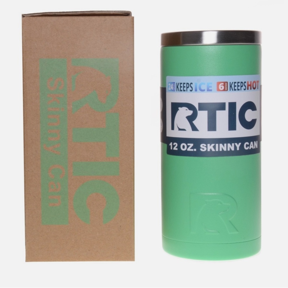 RTIC Drinkware 12 oz Skinny Can Cooler Double Wall Vacuum Insulate - Mint